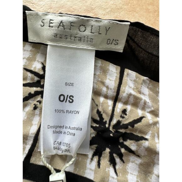 New ! Seafolly Australia Palm springs‎ Bermuda Sarong sepia O/S - Picture 7 of 9
